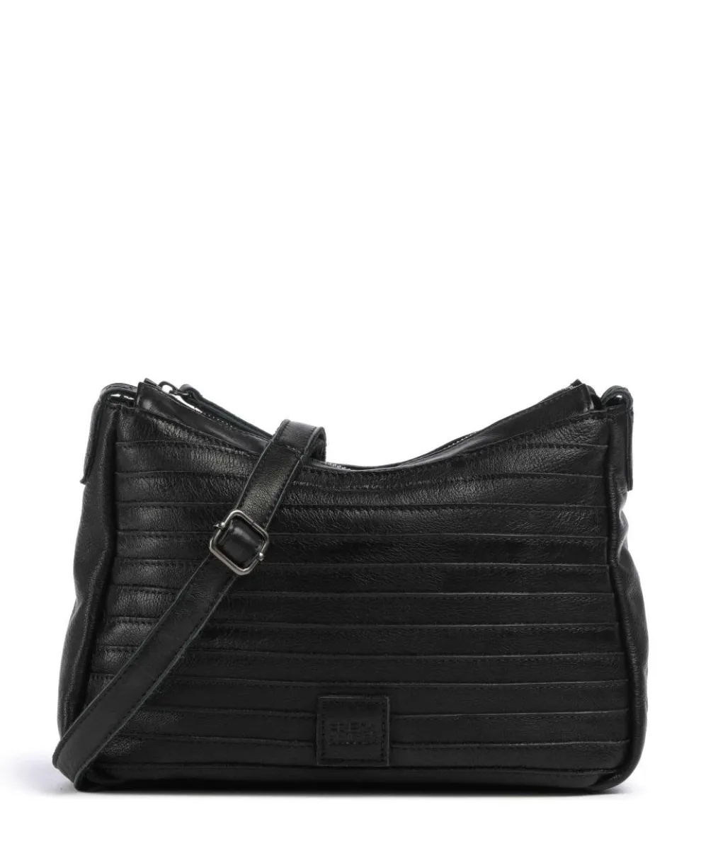 Bestseller Umhängetasche genarbtes Leder schwarz