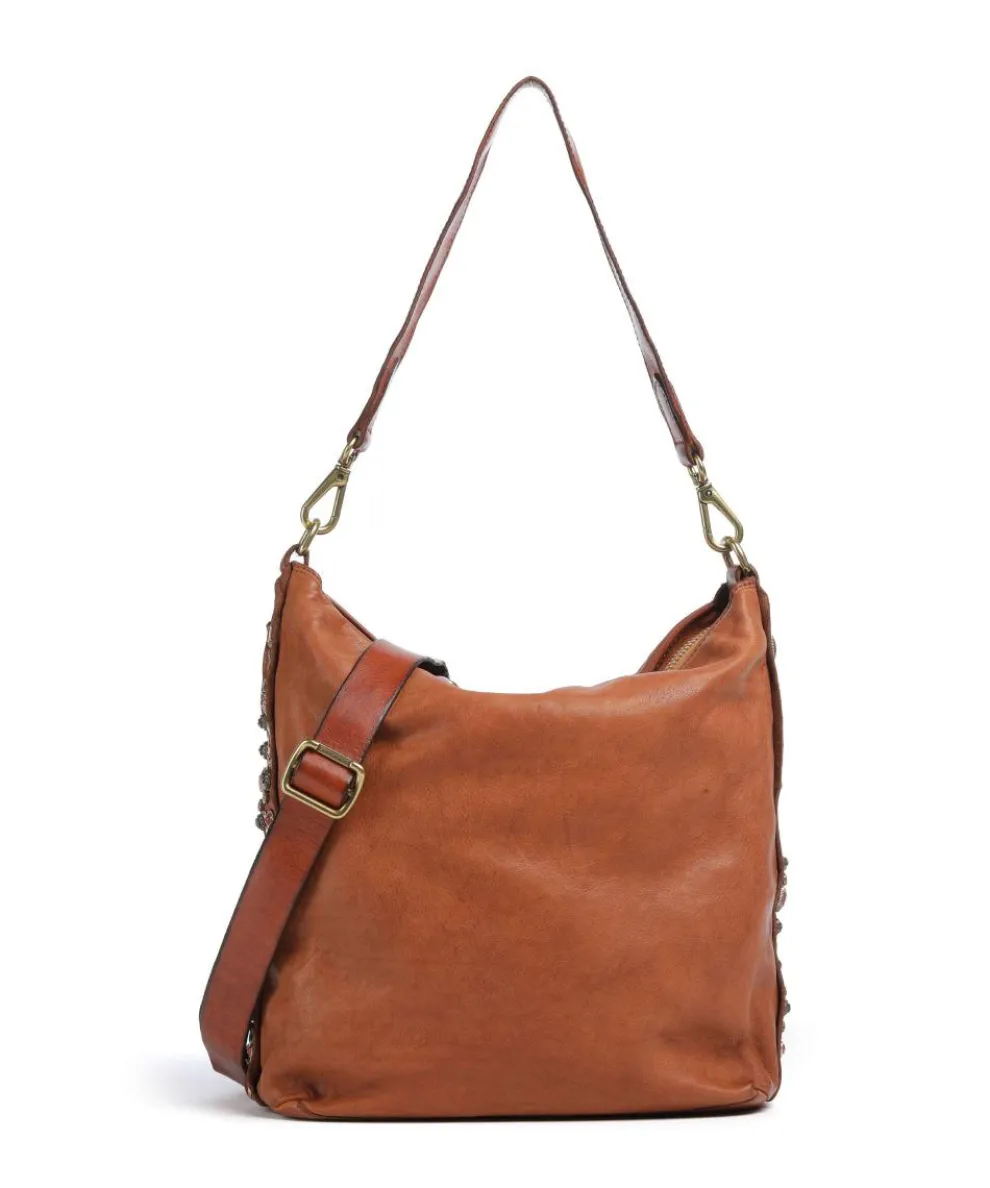 Beuteltasche fein genarbtes Rindsleder cognac