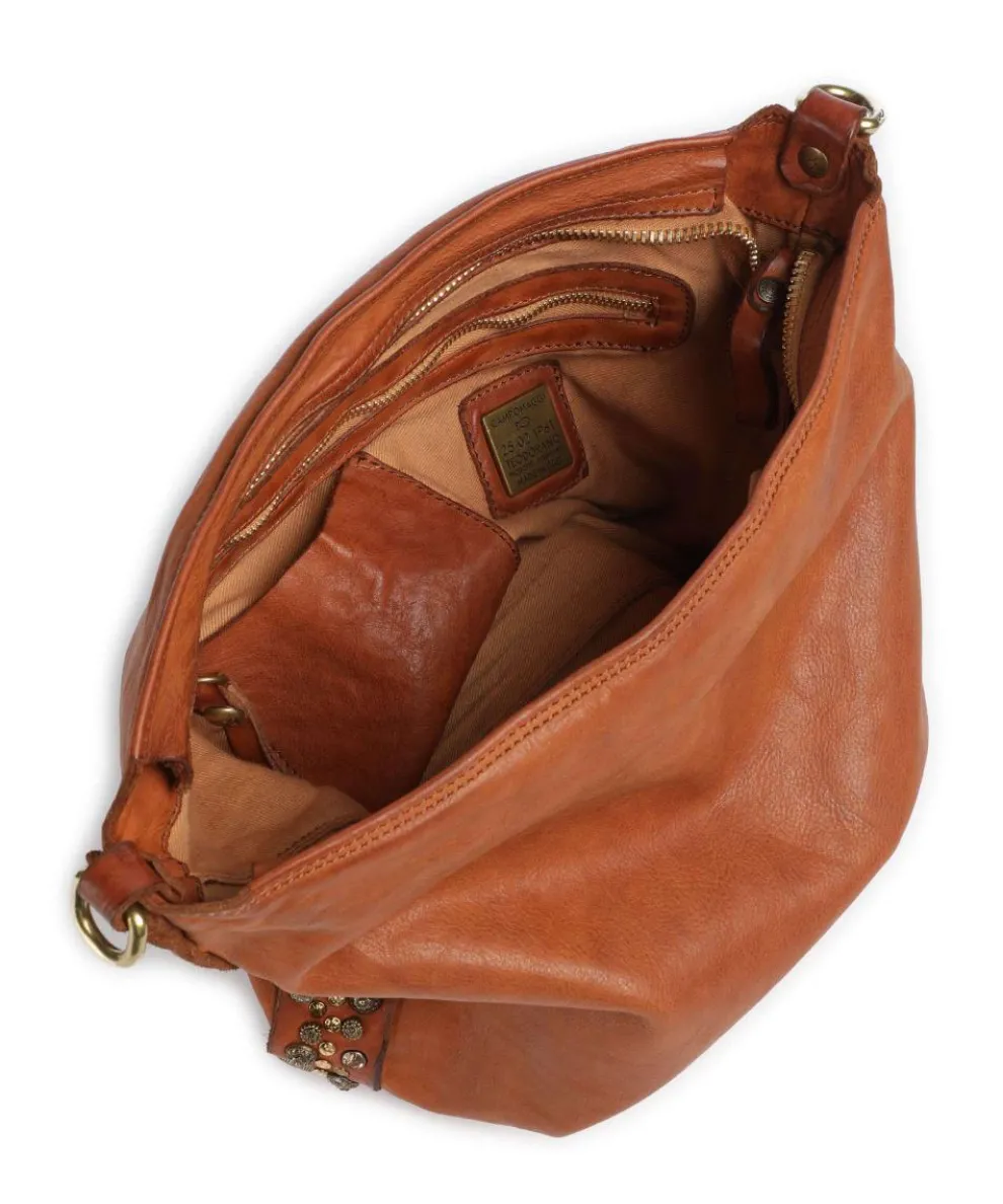 Beuteltasche fein genarbtes Rindsleder cognac
