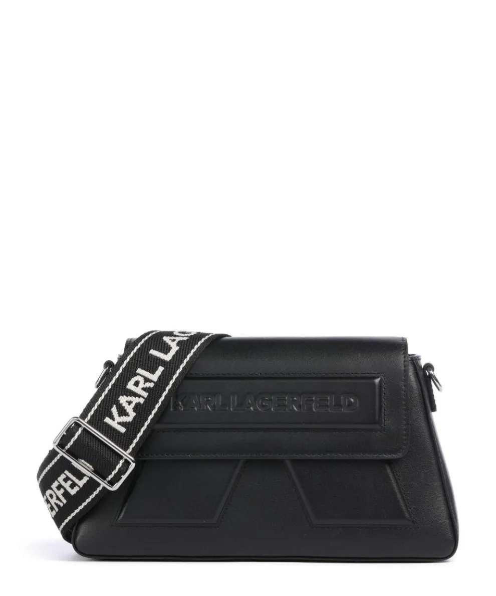 Ikon K Umhängetasche fein genarbtes Rindsleder schwarz