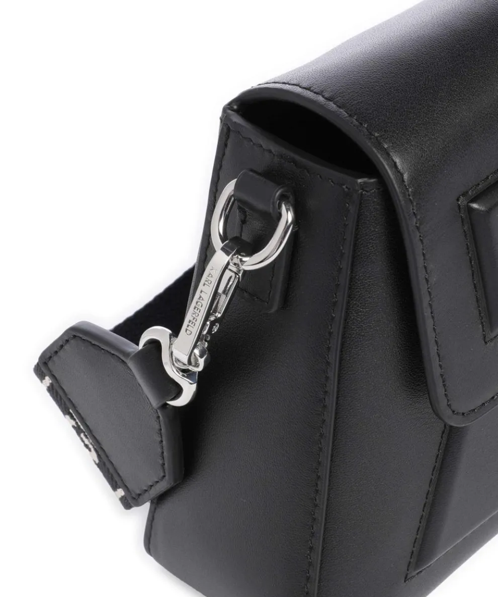 Ikon K Umhängetasche fein genarbtes Rindsleder schwarz