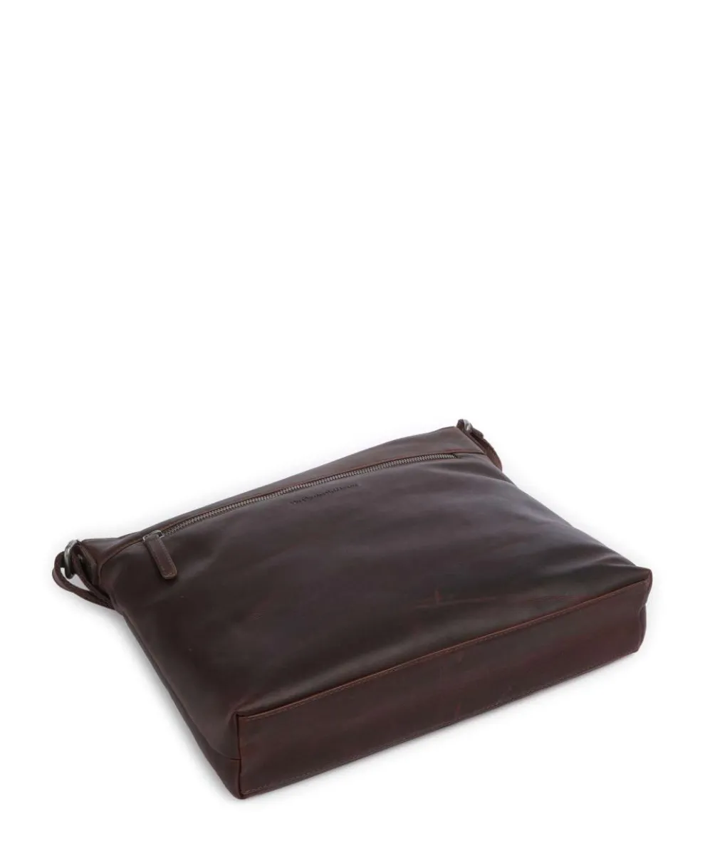 Cow Wax Pull Up Cartagena Umhängetasche Rindsleder dunkelbraun