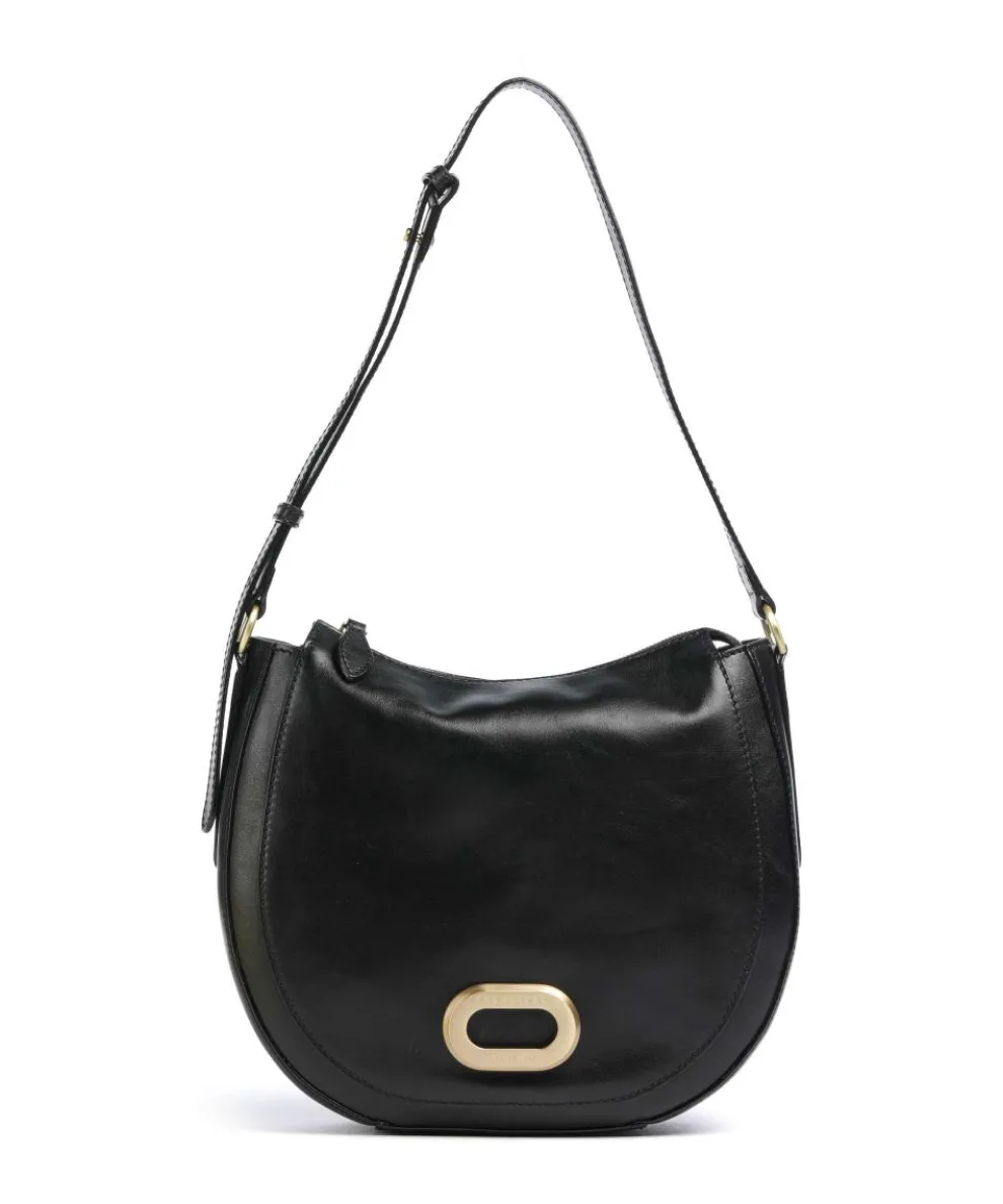 Ilaria Schultertasche fein genarbtes Rindsleder schwarz