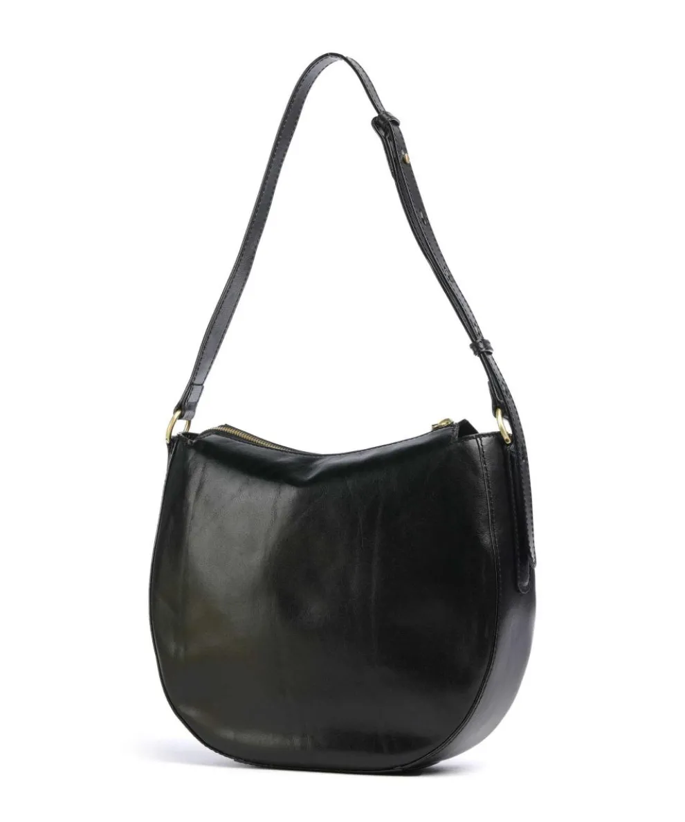 Ilaria Schultertasche fein genarbtes Rindsleder schwarz