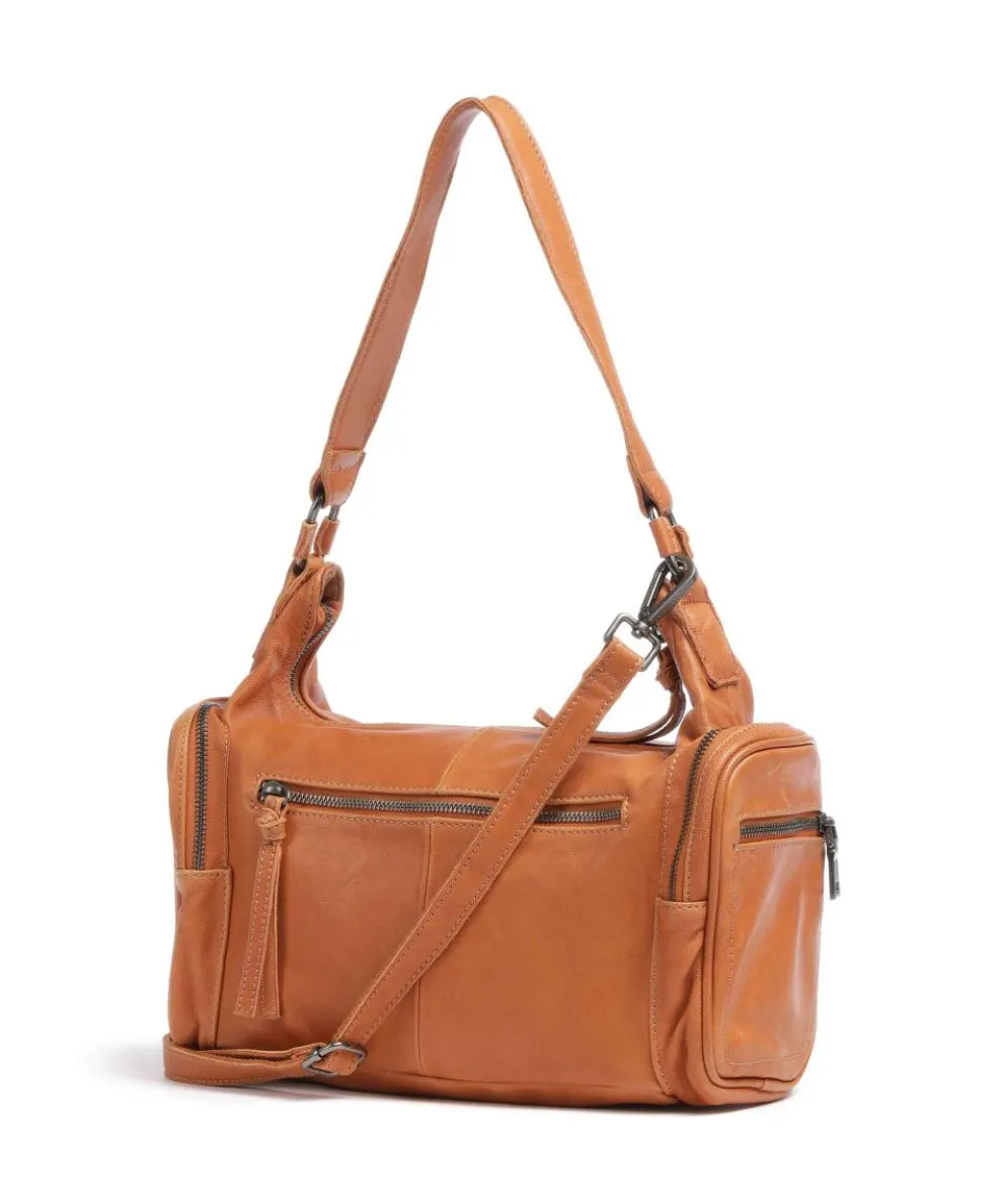 In my Pocket Schultertasche weiches Rindsleder hellbraun