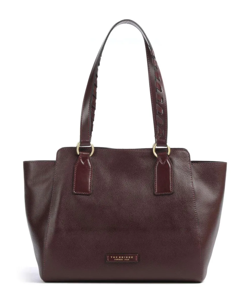 Ines Shopper genarbtes Rindsleder dunkelrot