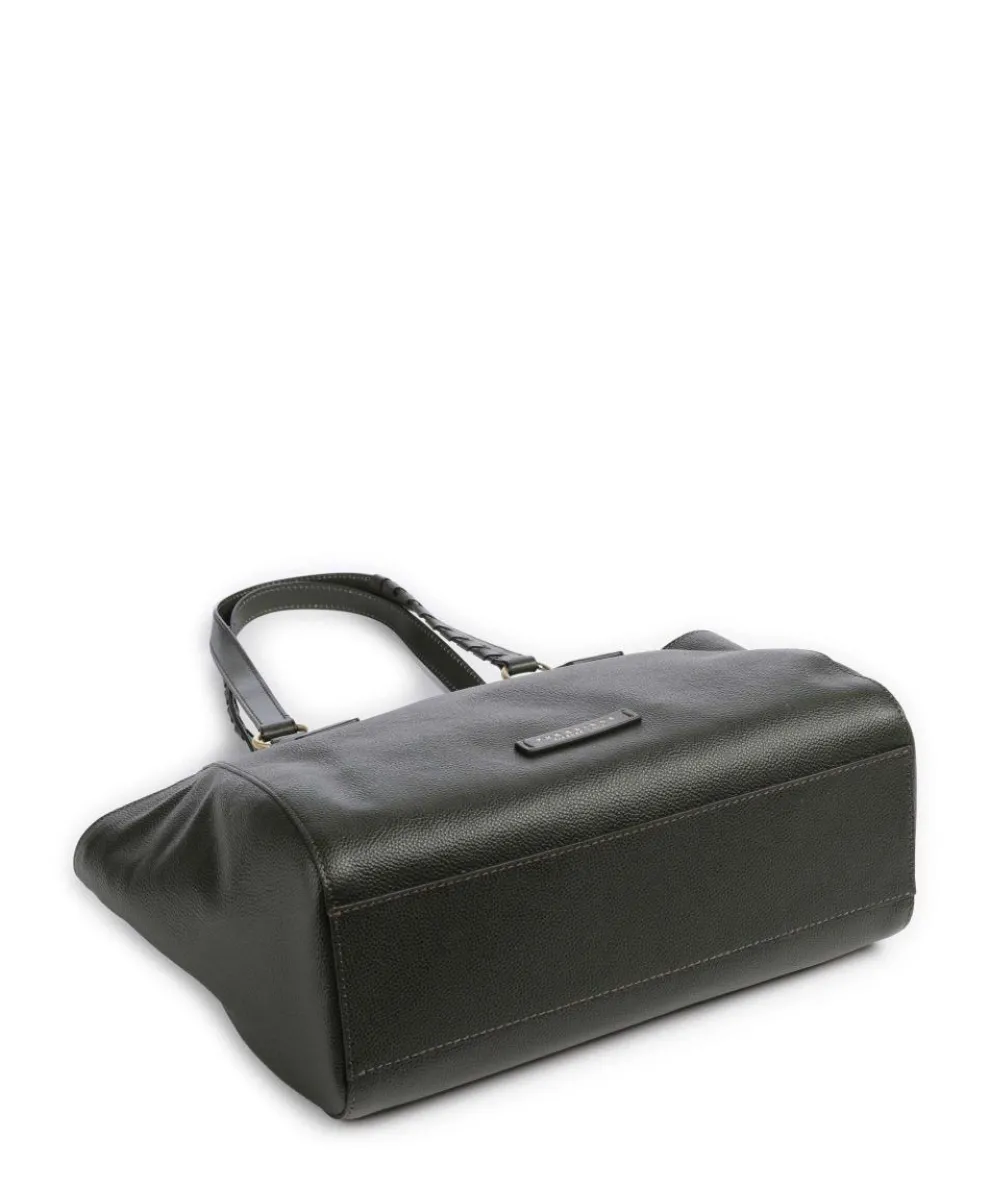 Ines Shopper genarbtes Rindsleder khaki