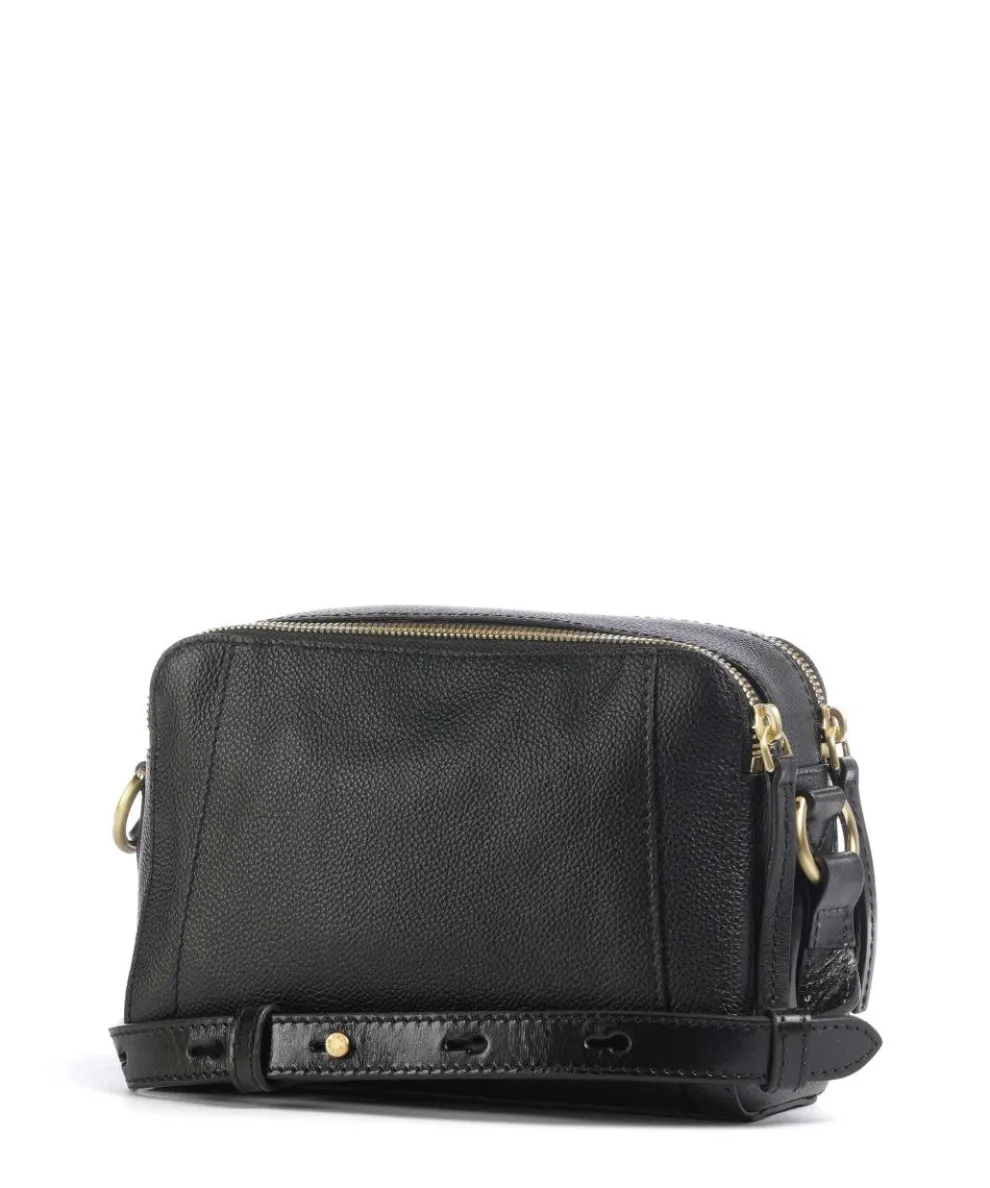 Ines Umhängetasche genarbtes Rindsleder schwarz