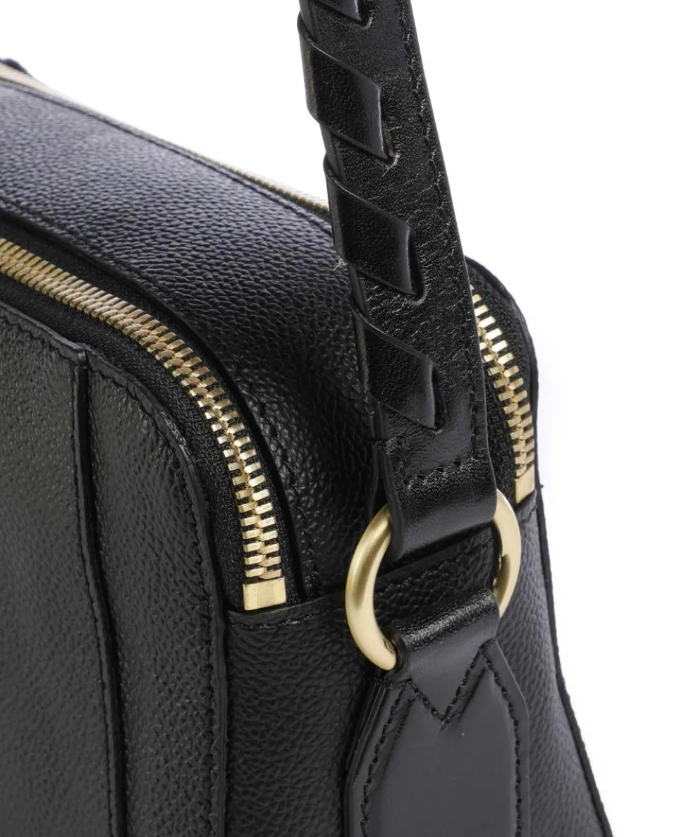 Ines Umhängetasche genarbtes Rindsleder schwarz