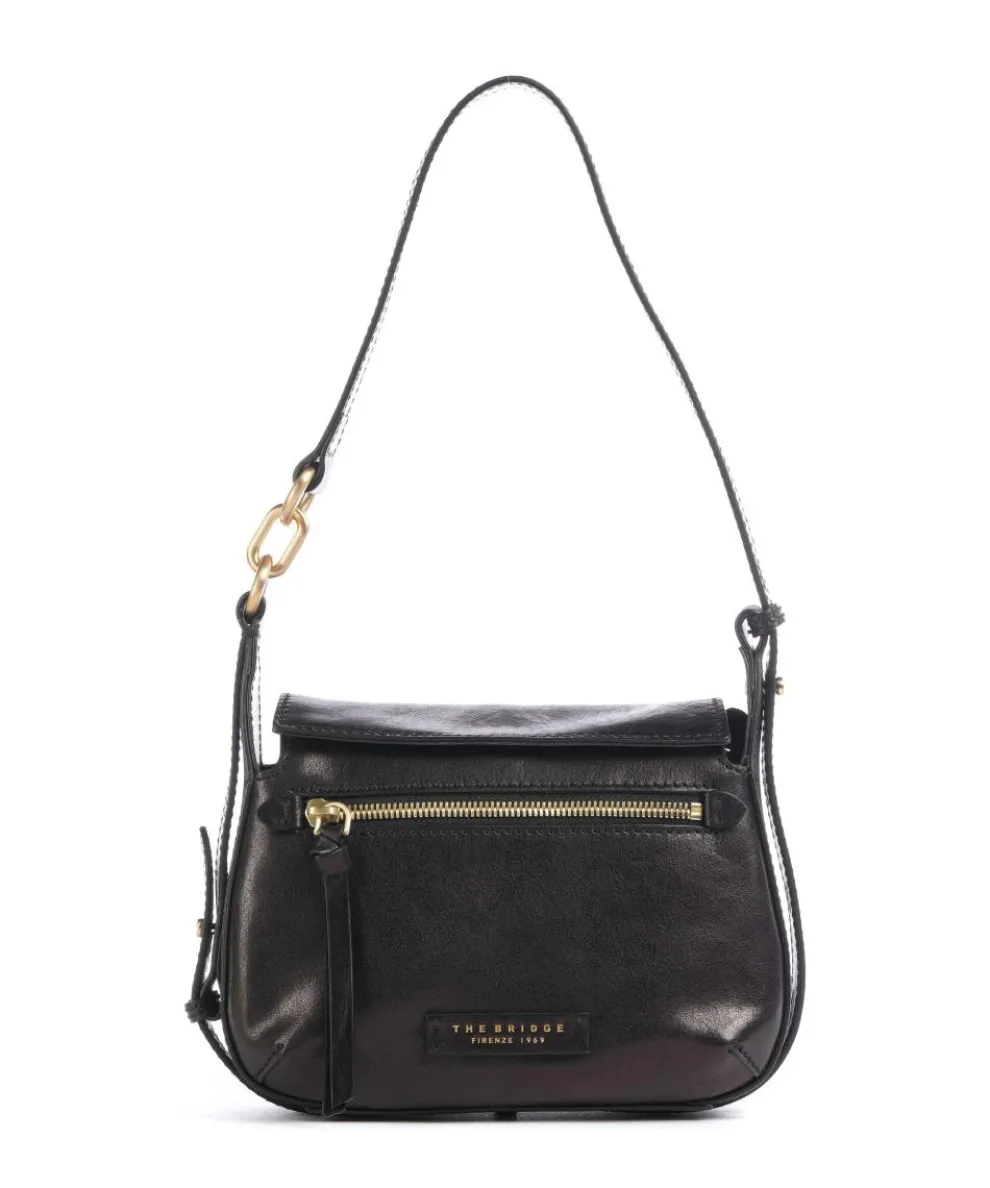 Ingrid Schultertasche fein genarbtes Rindsleder schwarz