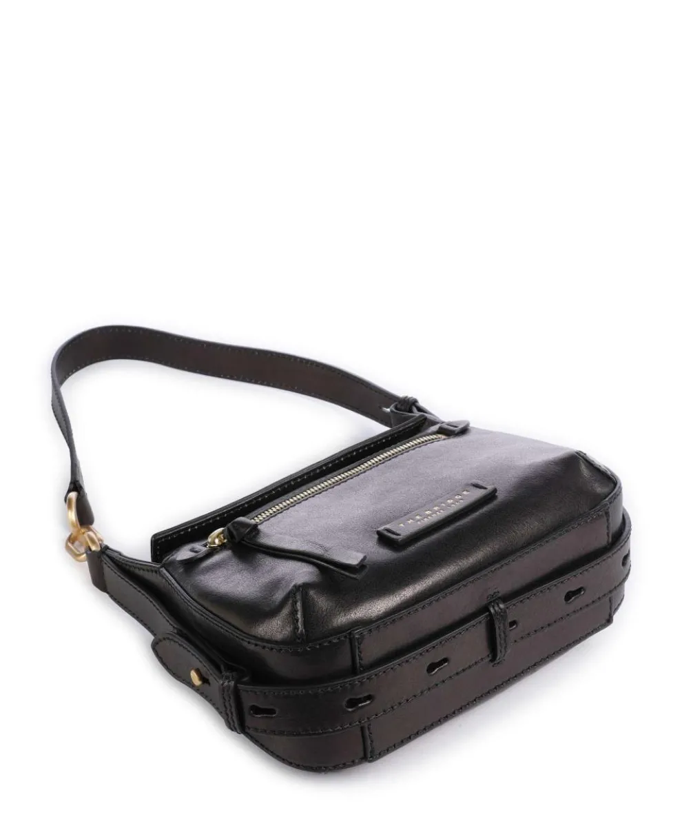 Ingrid Schultertasche fein genarbtes Rindsleder schwarz