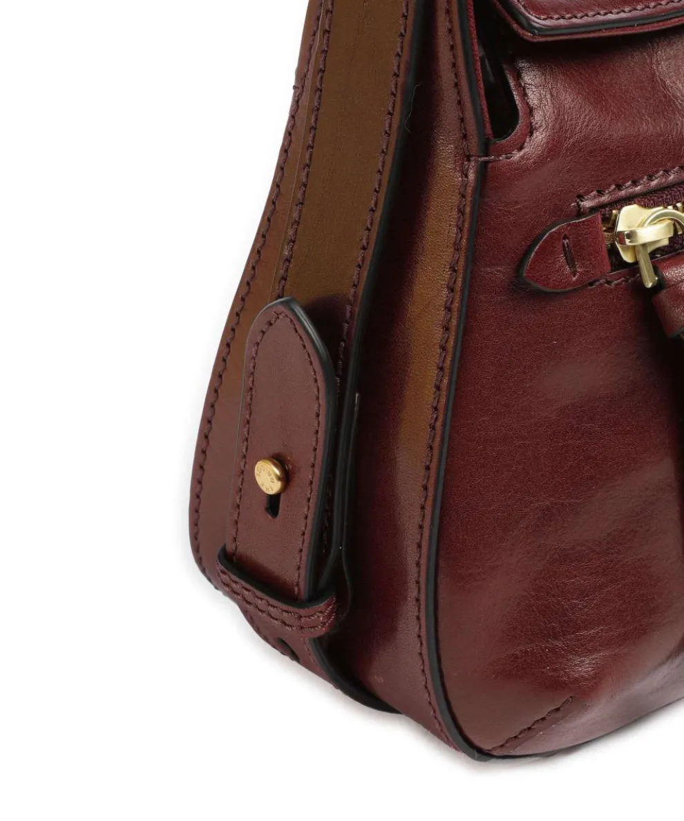 Ingrid Schultertasche fein genarbtes Rindsleder bordeaux