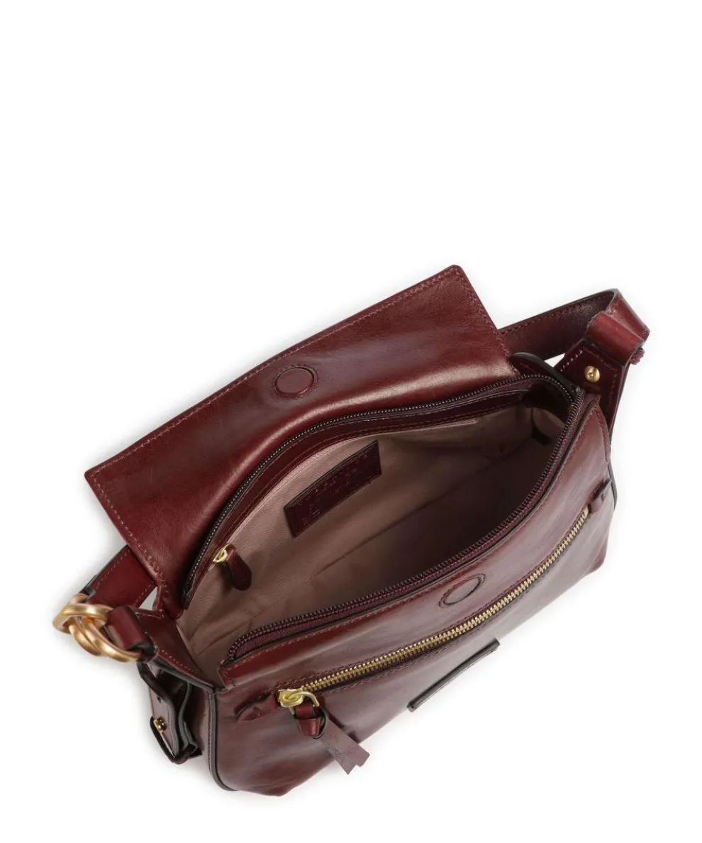 Ingrid Schultertasche fein genarbtes Rindsleder bordeaux
