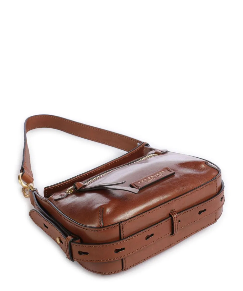 Ingrid Schultertasche fein genarbtes Rindsleder braun