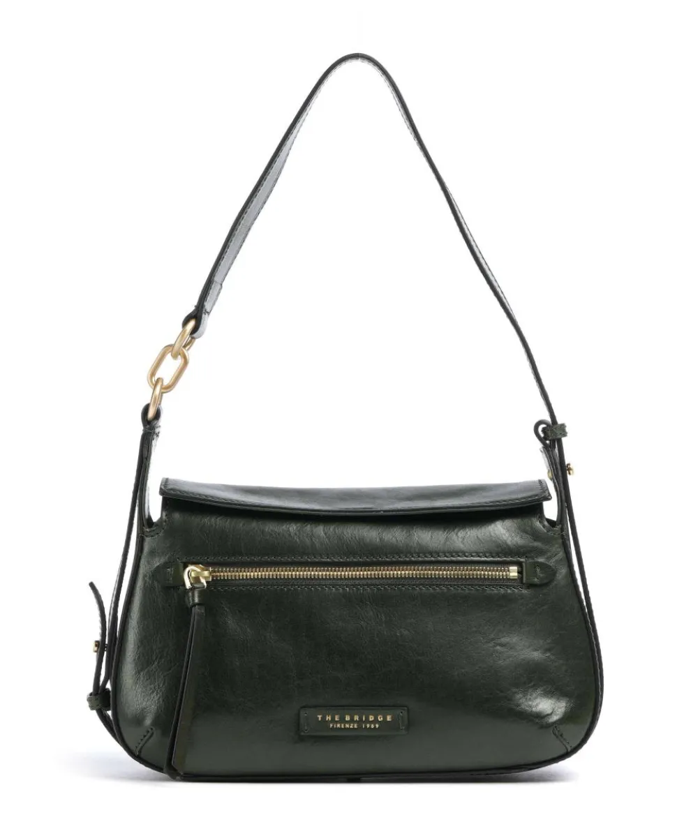 Ingrid Schultertasche fein genarbtes Rindsleder dunkelgrün