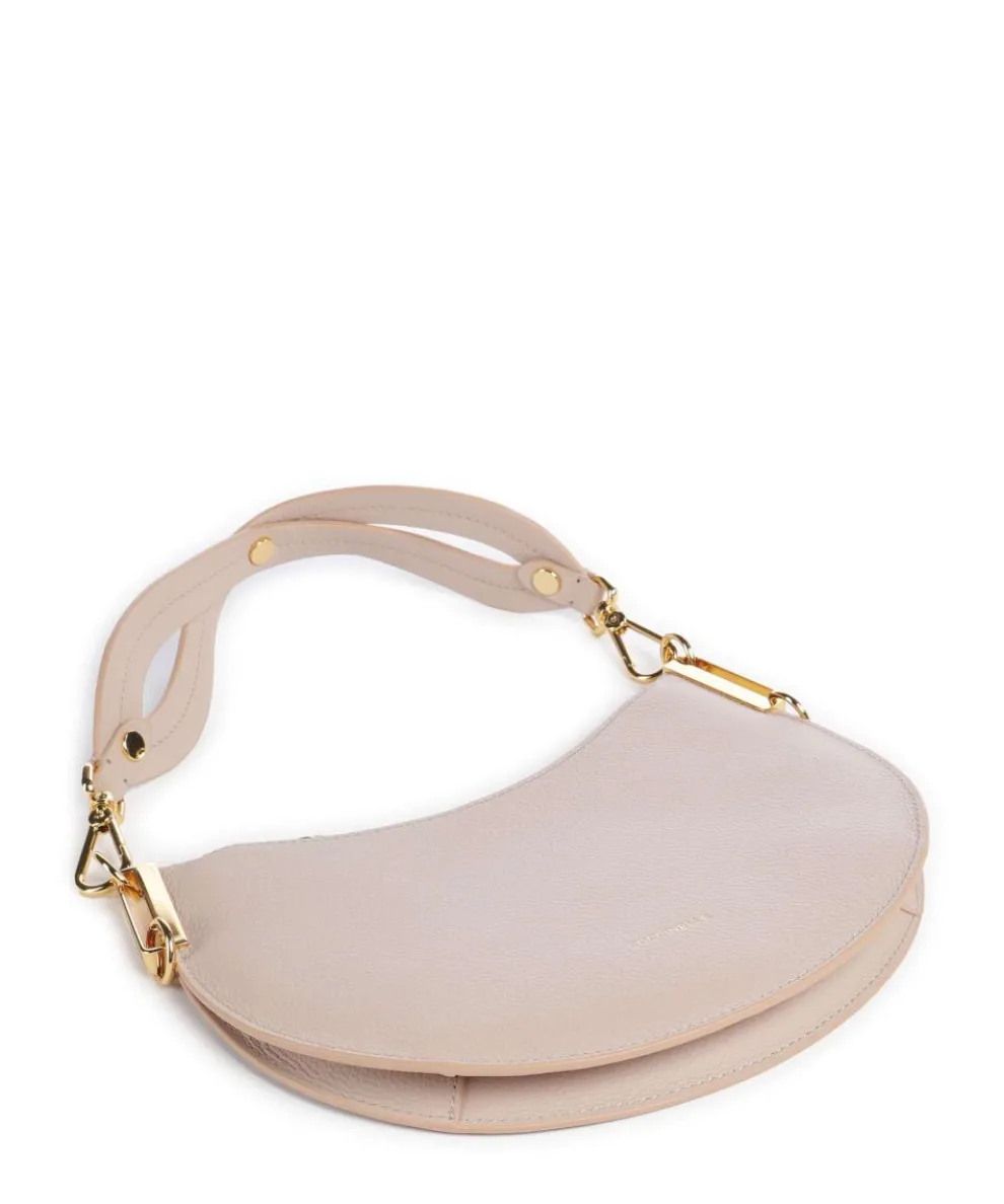 Sunup Schultertasche genarbtes Rindsleder beige