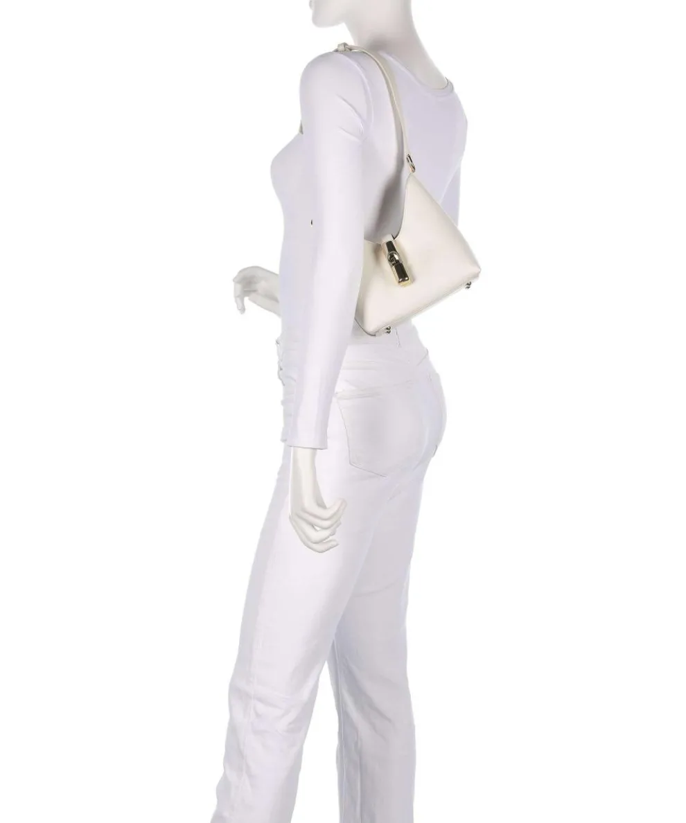 Iride Mini Schultertasche genarbtes Leder creme