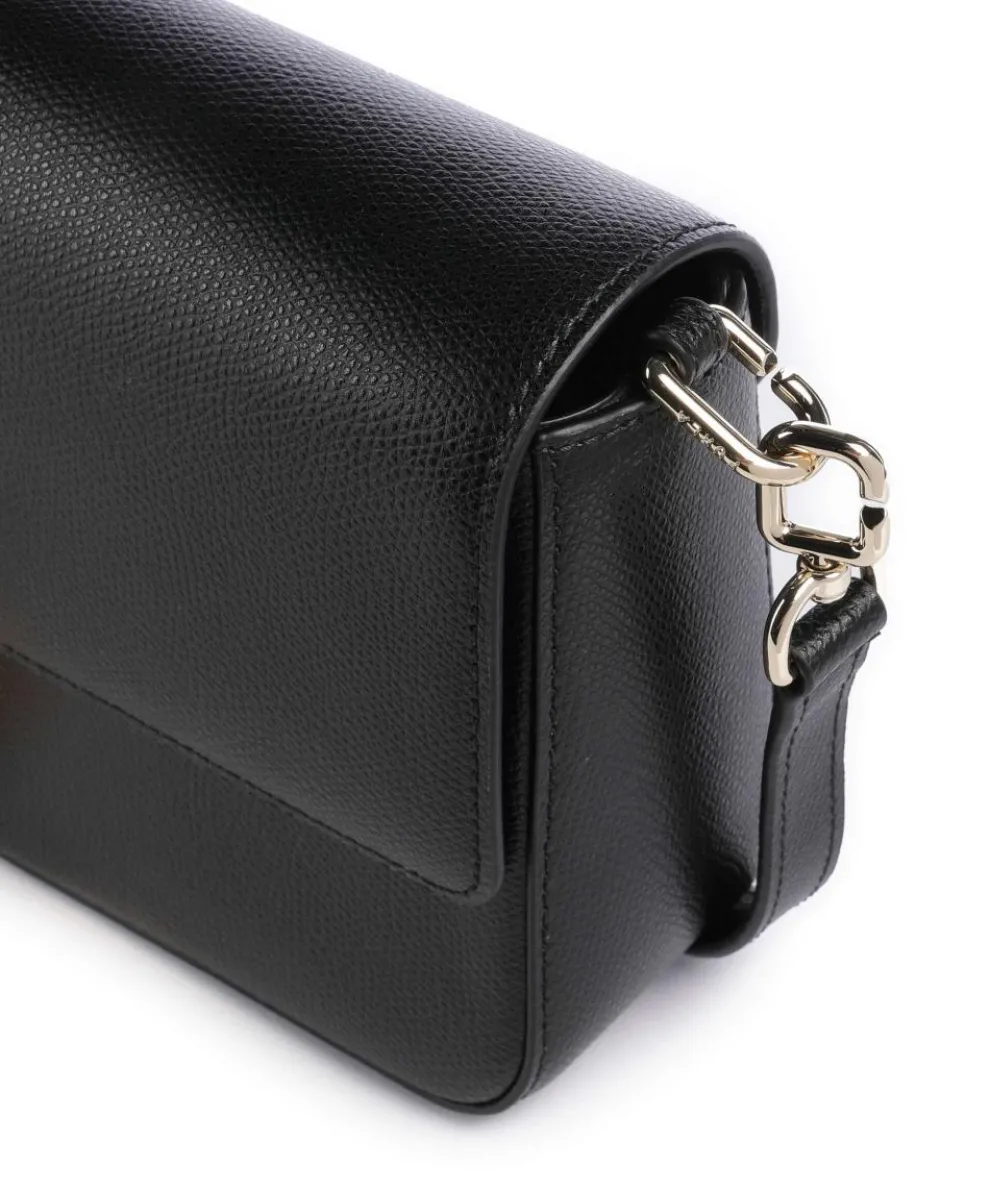 Iride S Umhängetasche genarbtes Leder schwarz