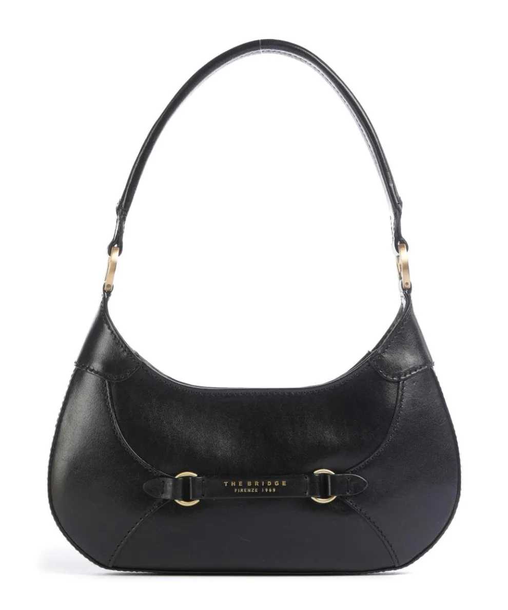 Isabella Schultertasche fein genarbtes Rindsleder schwarz