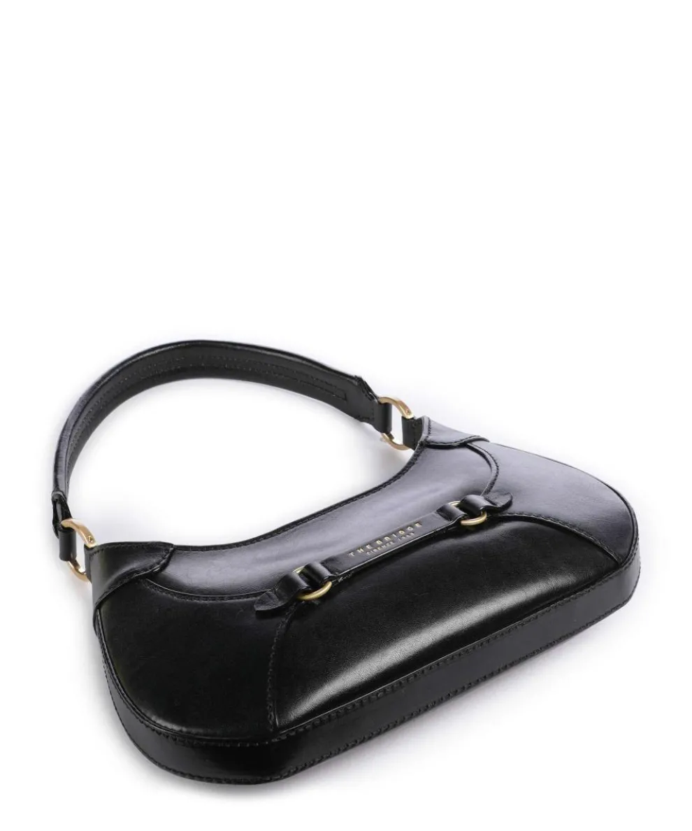 Isabella Schultertasche fein genarbtes Rindsleder schwarz