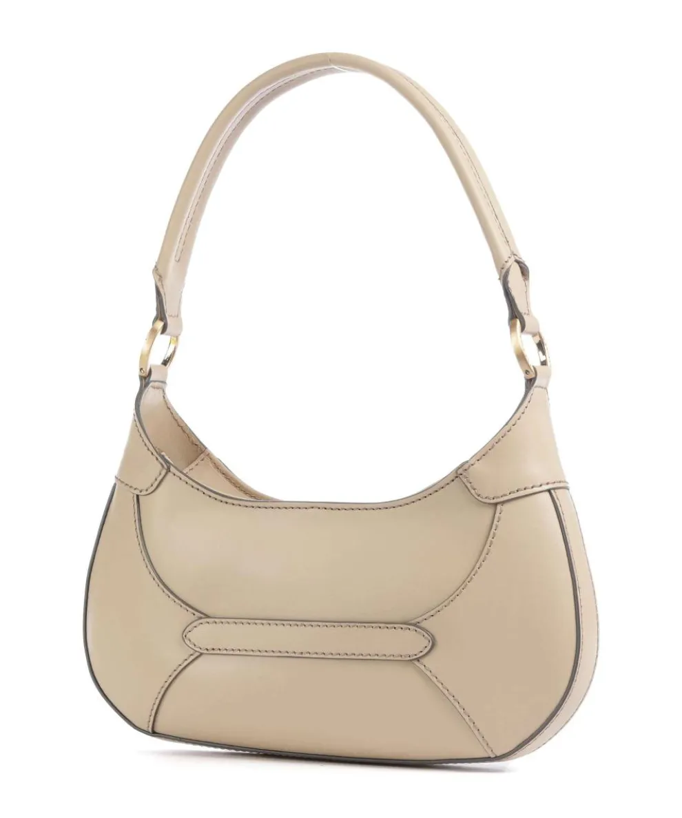 Isabella Schultertasche fein genarbtes Rindsleder beige