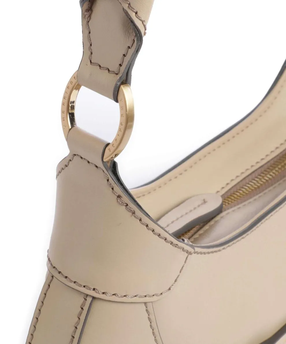 Isabella Schultertasche fein genarbtes Rindsleder beige