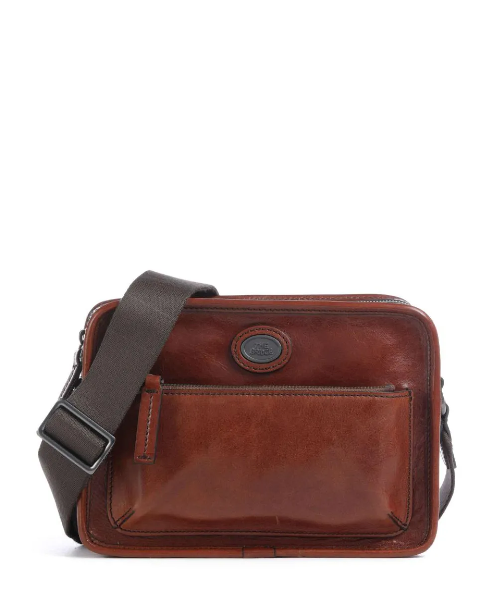 Isaia Umhängetasche fein genarbtes Rindsleder braun