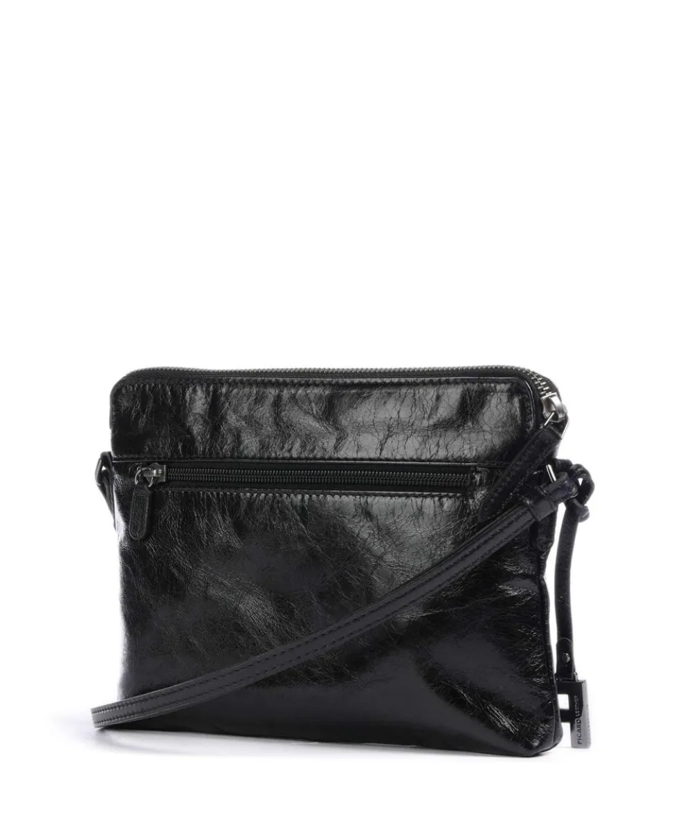 Better Me Umhängetasche genarbtes Rindsleder schwarz