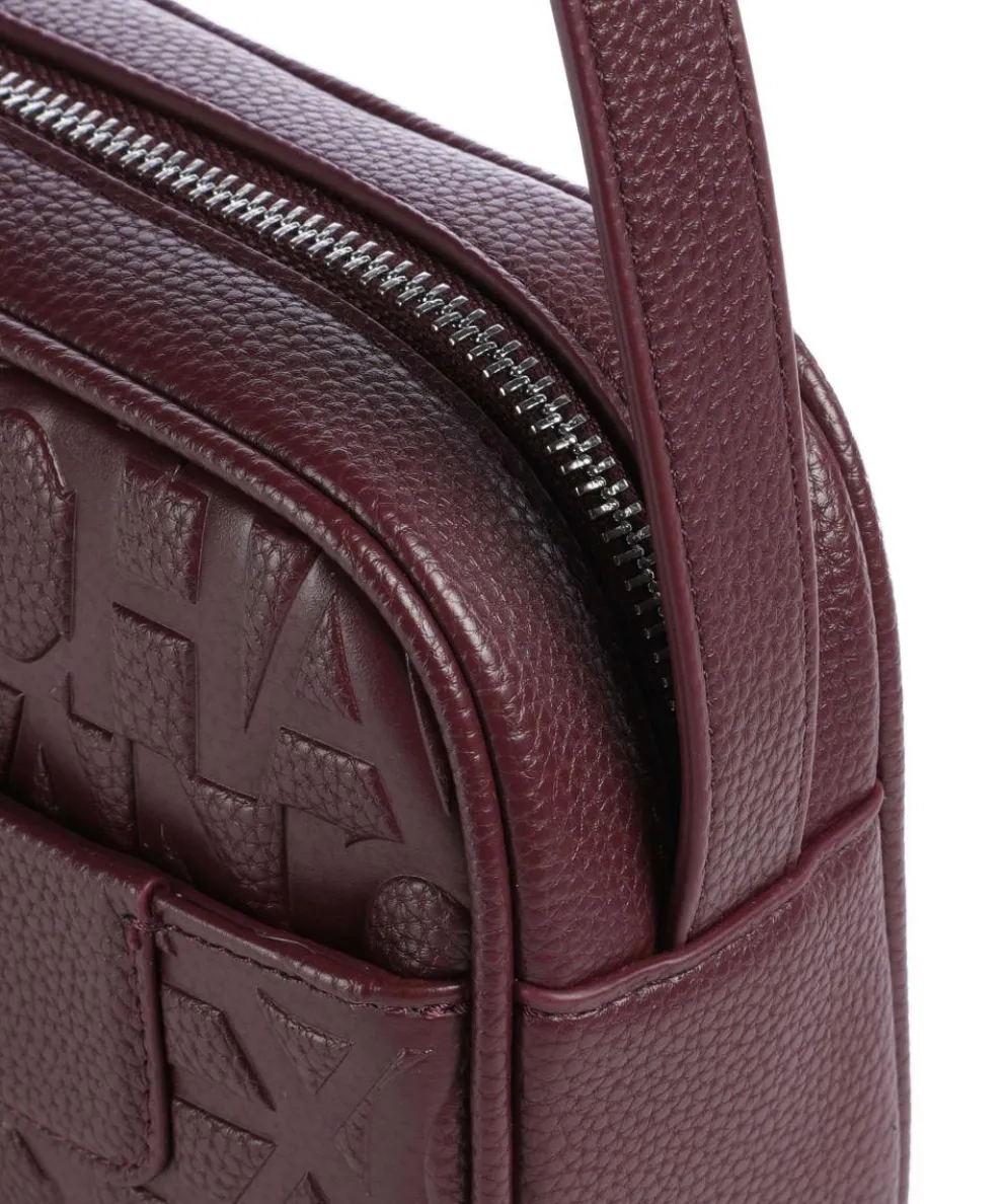 Liz Umhängetasche Lederimitat dunkelrot