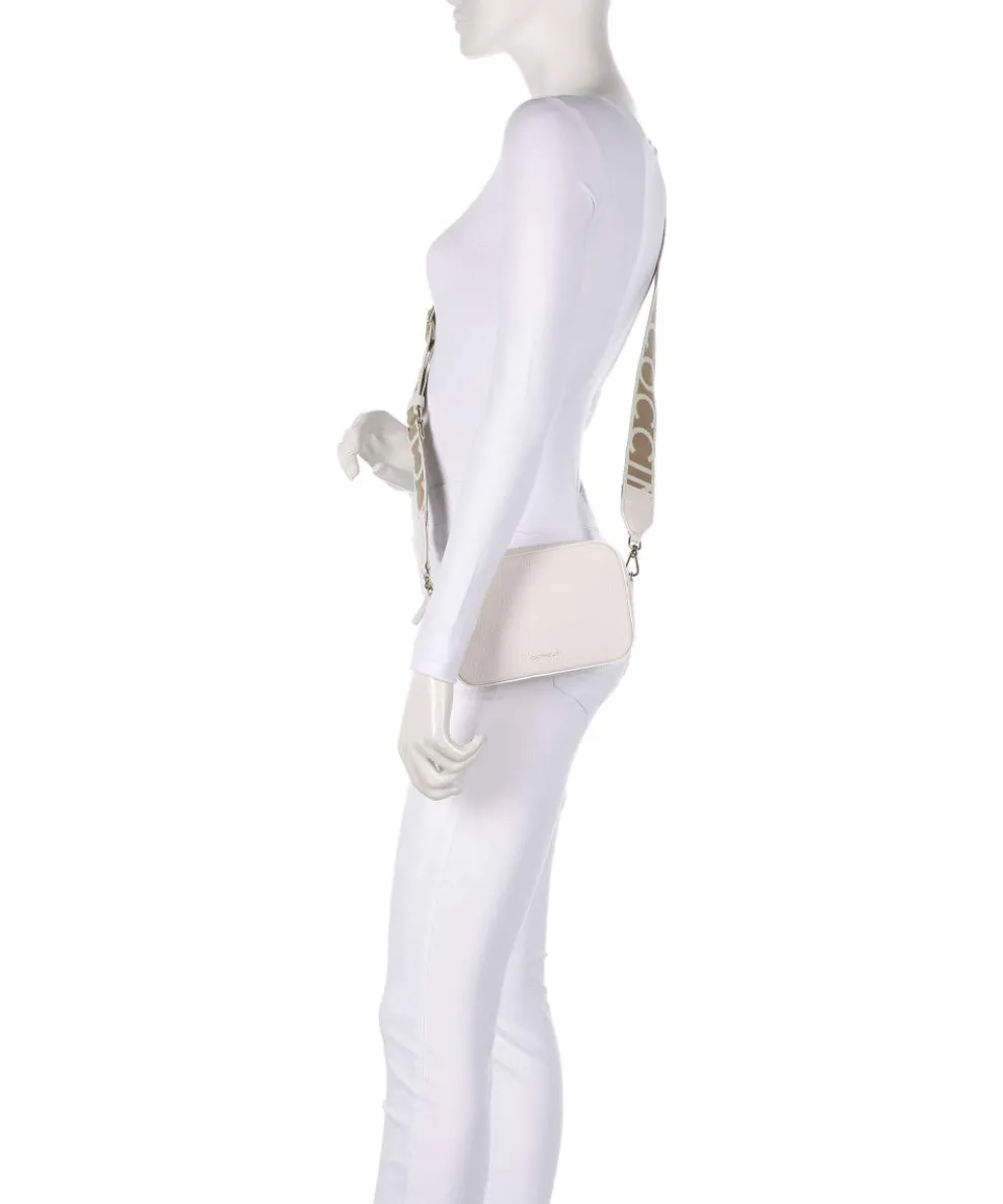 Tebe Umhängetasche genarbtes Leder weiß