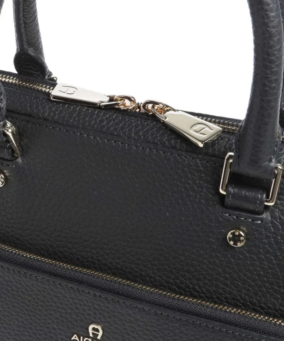 Ivy L Aktentasche 14″ genarbtes Rindsleder dunkelblau