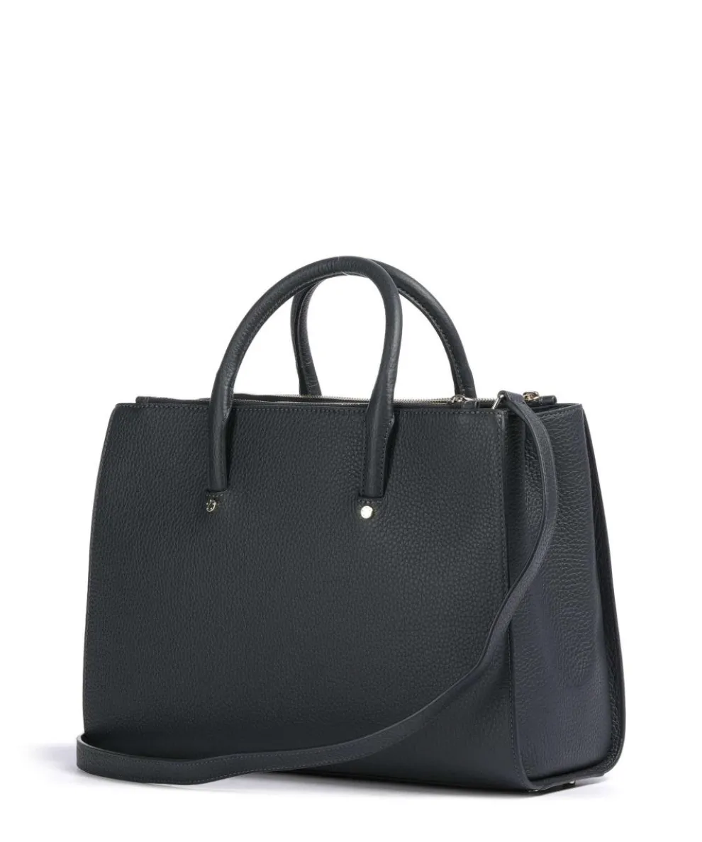 Ivy L Handtasche genarbtes Rindsleder dunkelblau