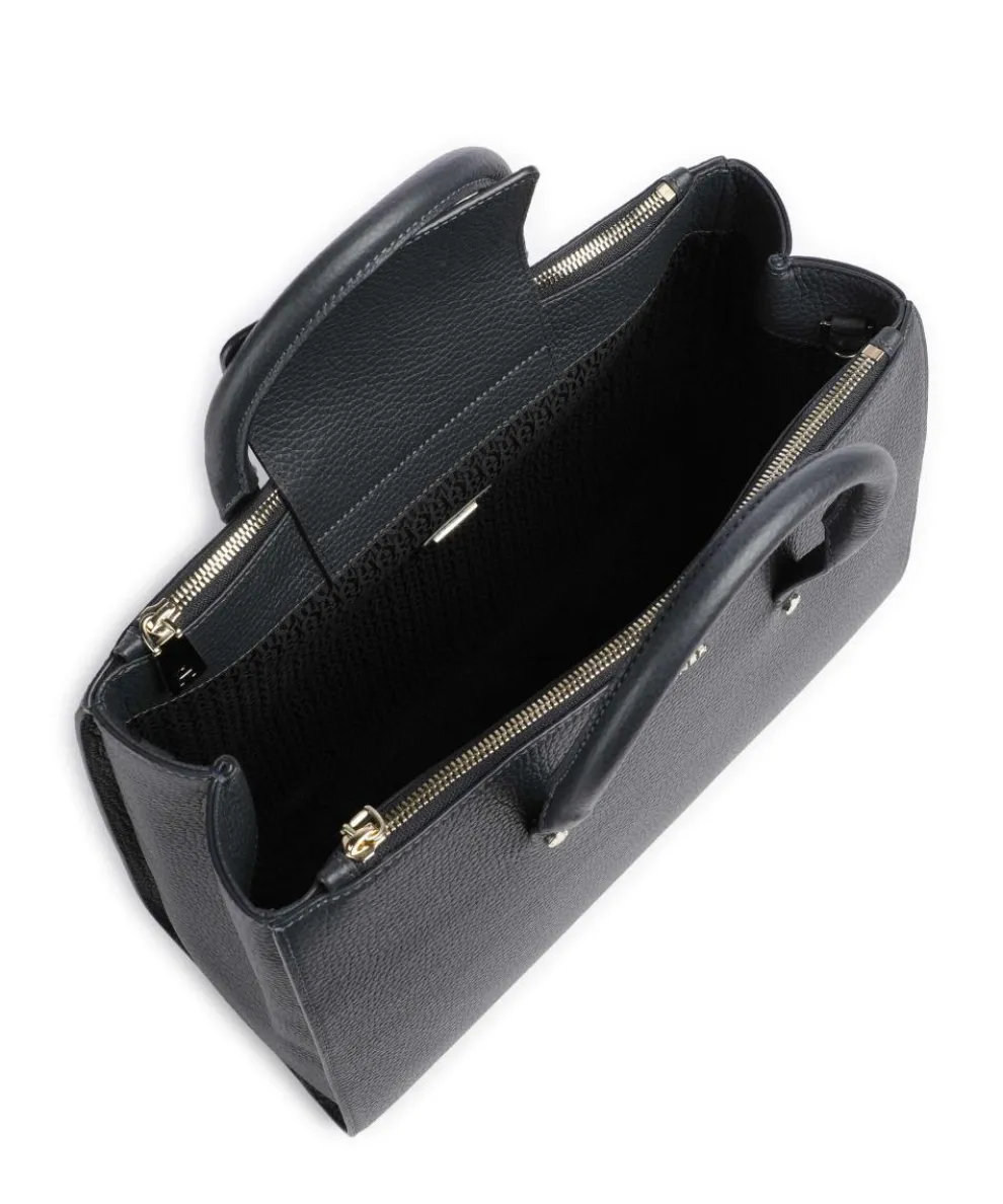 Ivy L Handtasche genarbtes Rindsleder dunkelblau