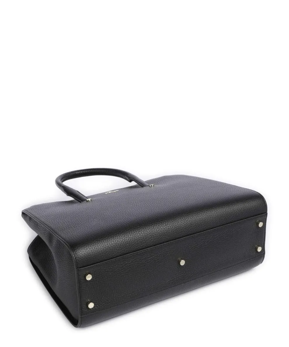 Ivy L Handtasche genarbtes Rindsleder schwarz