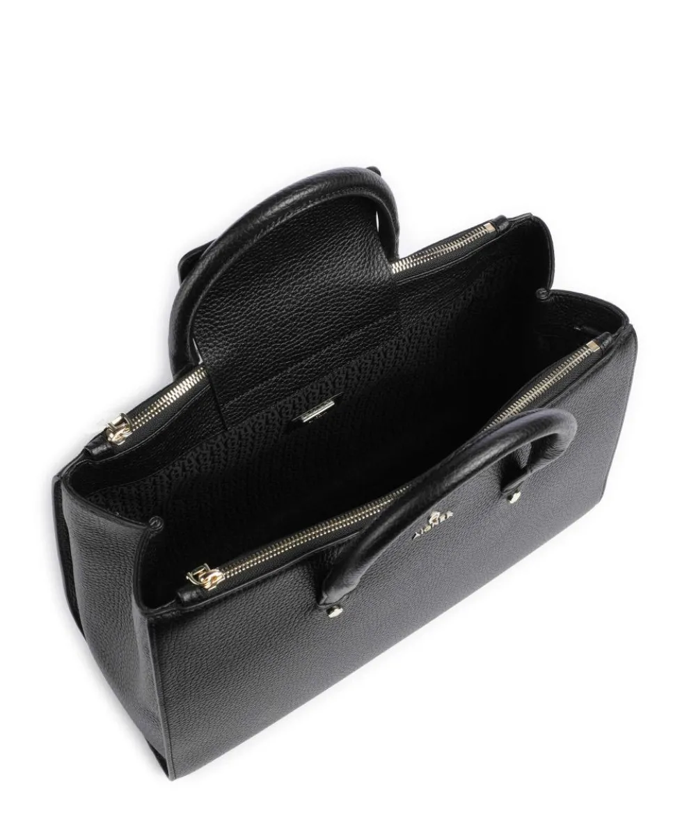 Ivy L Handtasche genarbtes Rindsleder schwarz