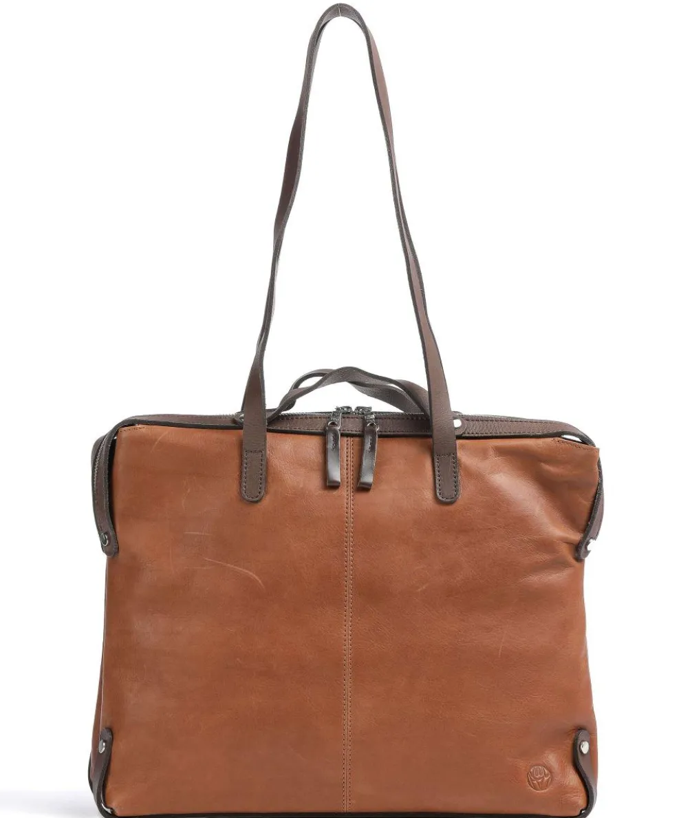 Ivy lane Aktentasche 13″ genarbtes Rindsleder cognac