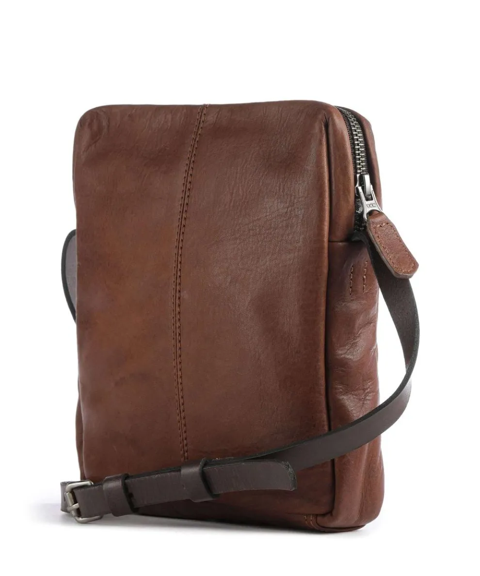 Ivy lane Umhängetasche fein genarbtes Rindsleder cognac