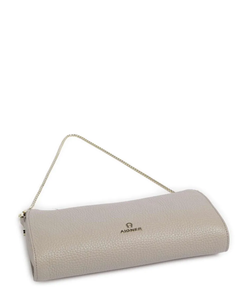 Ivy S Schultertasche genarbtes Rindsleder beige