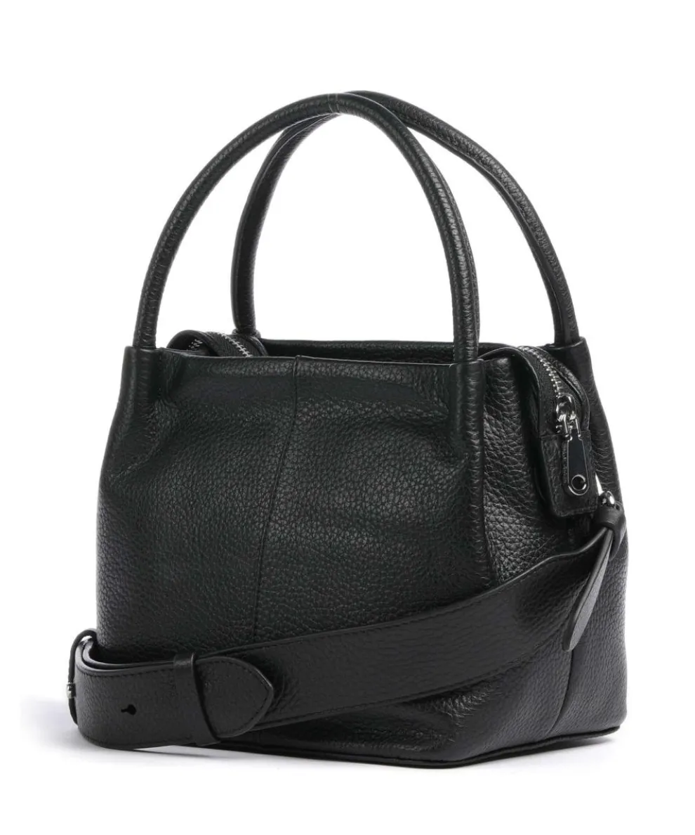 Ivydale Road Handtasche genarbtes Rindsleder schwarz