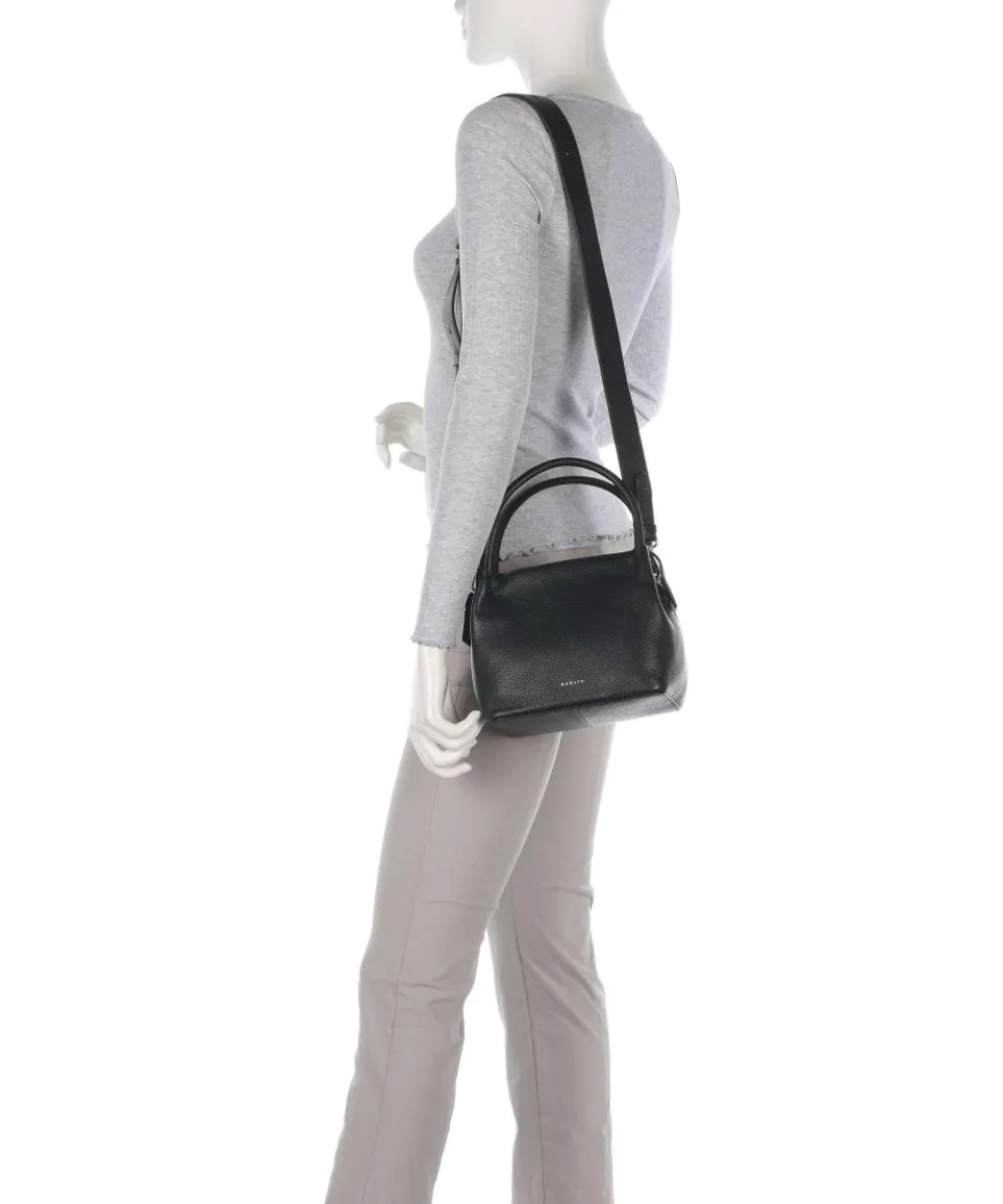 Ivydale Road Handtasche genarbtes Rindsleder schwarz