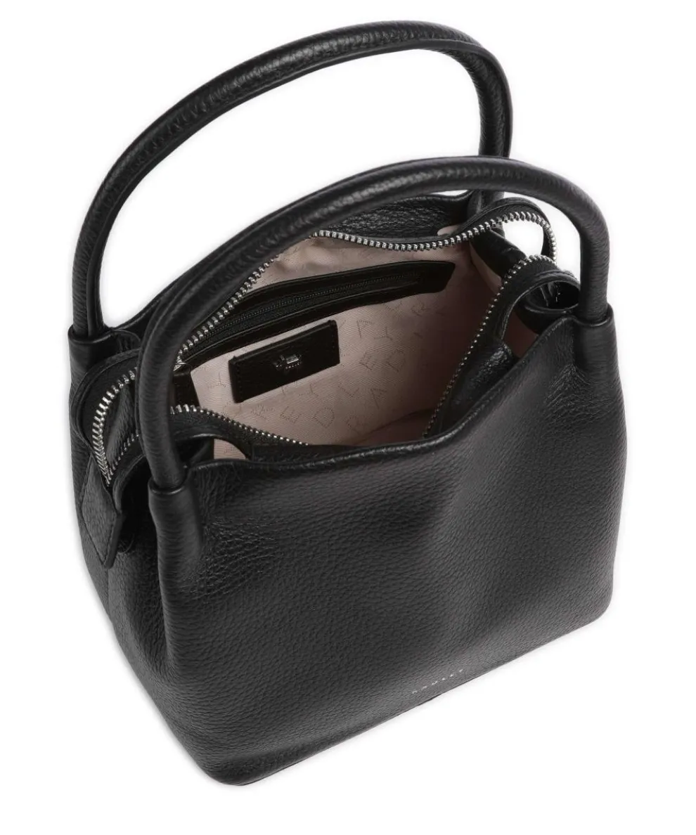 Ivydale Road Handtasche genarbtes Rindsleder schwarz