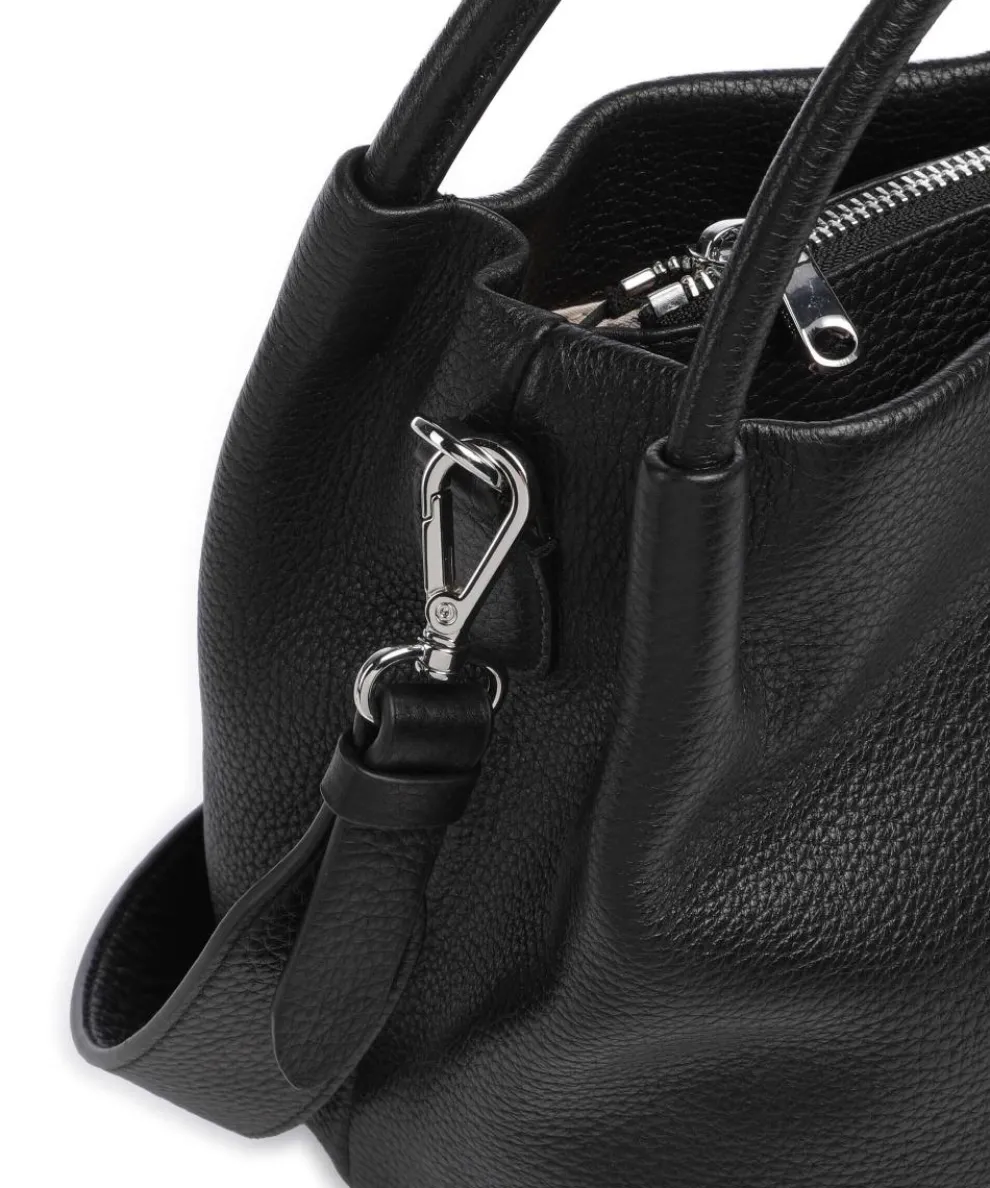 Ivydale Road Handtasche genarbtes Rindsleder schwarz