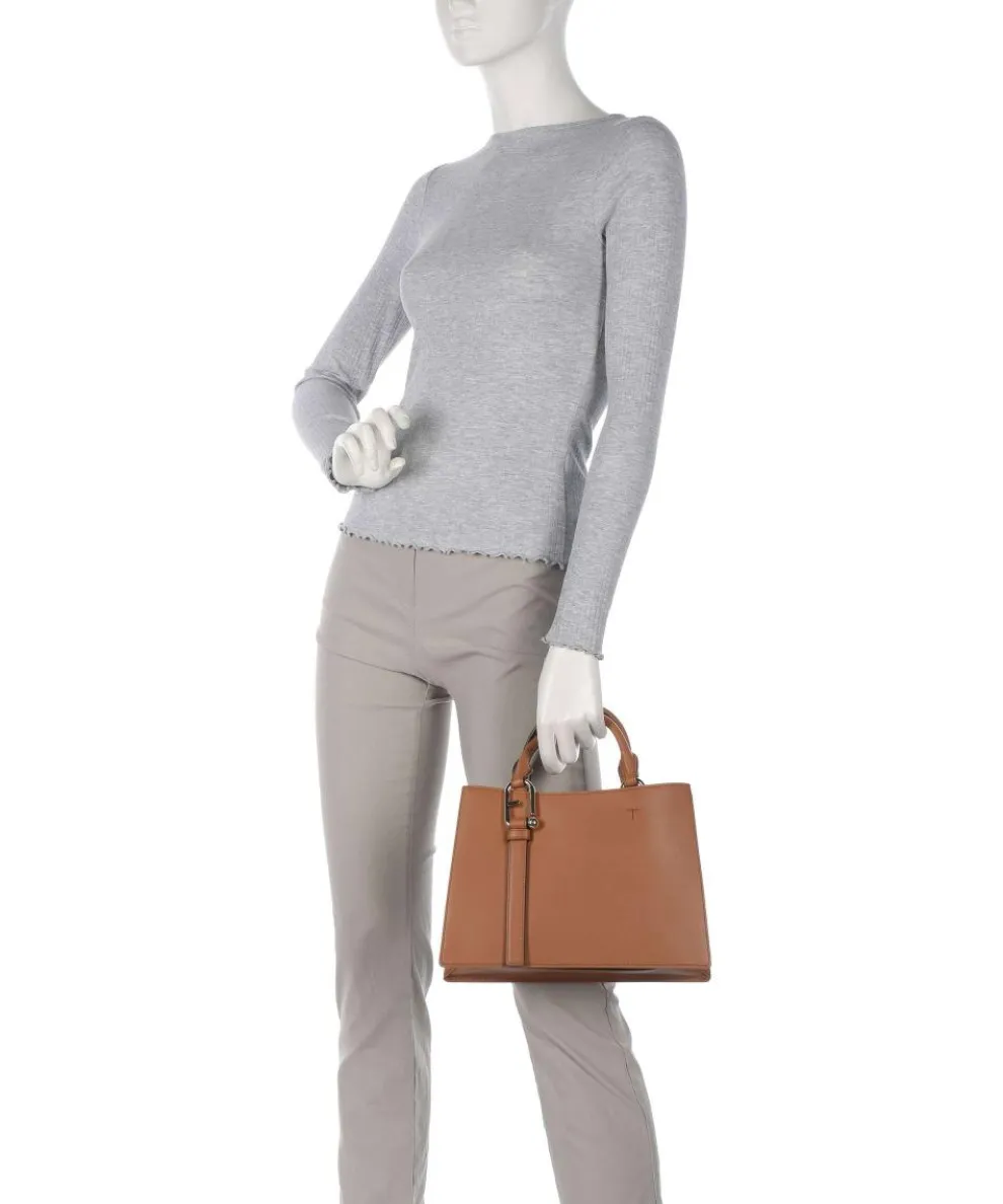 Nuvola M Handtasche fein genarbtes Leder braun