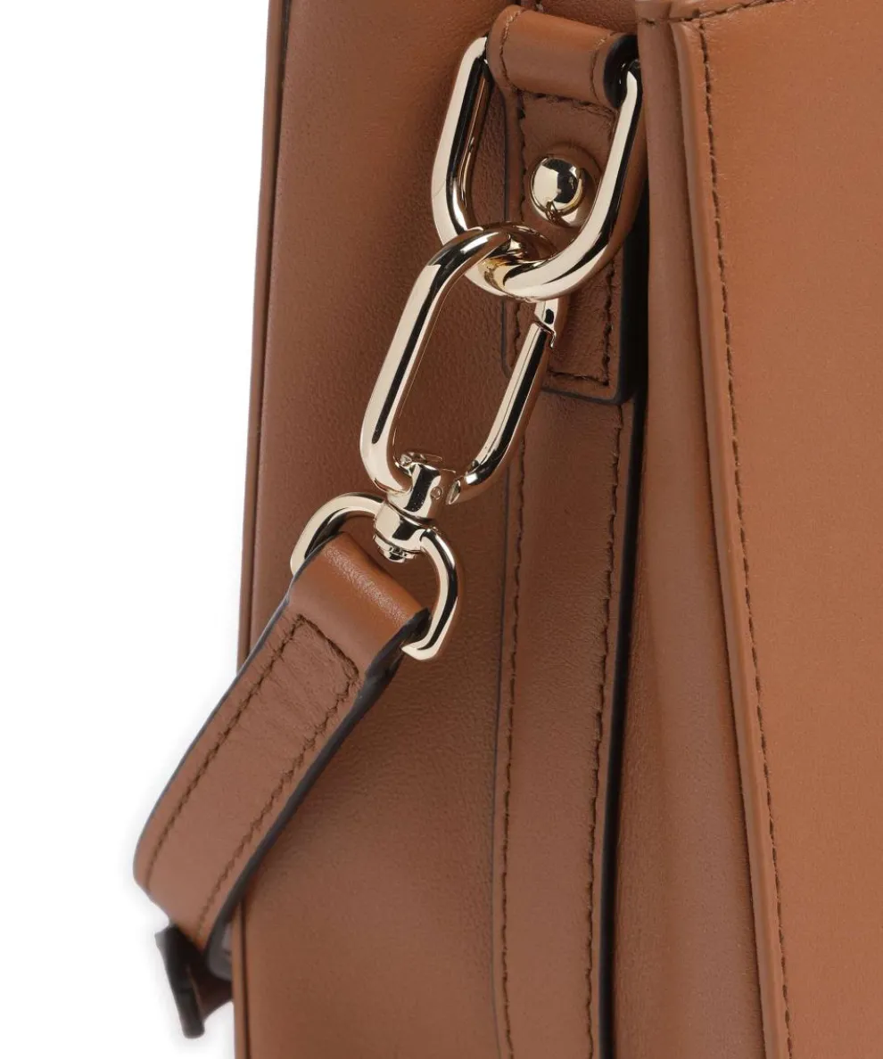 Nuvola M Handtasche fein genarbtes Leder braun