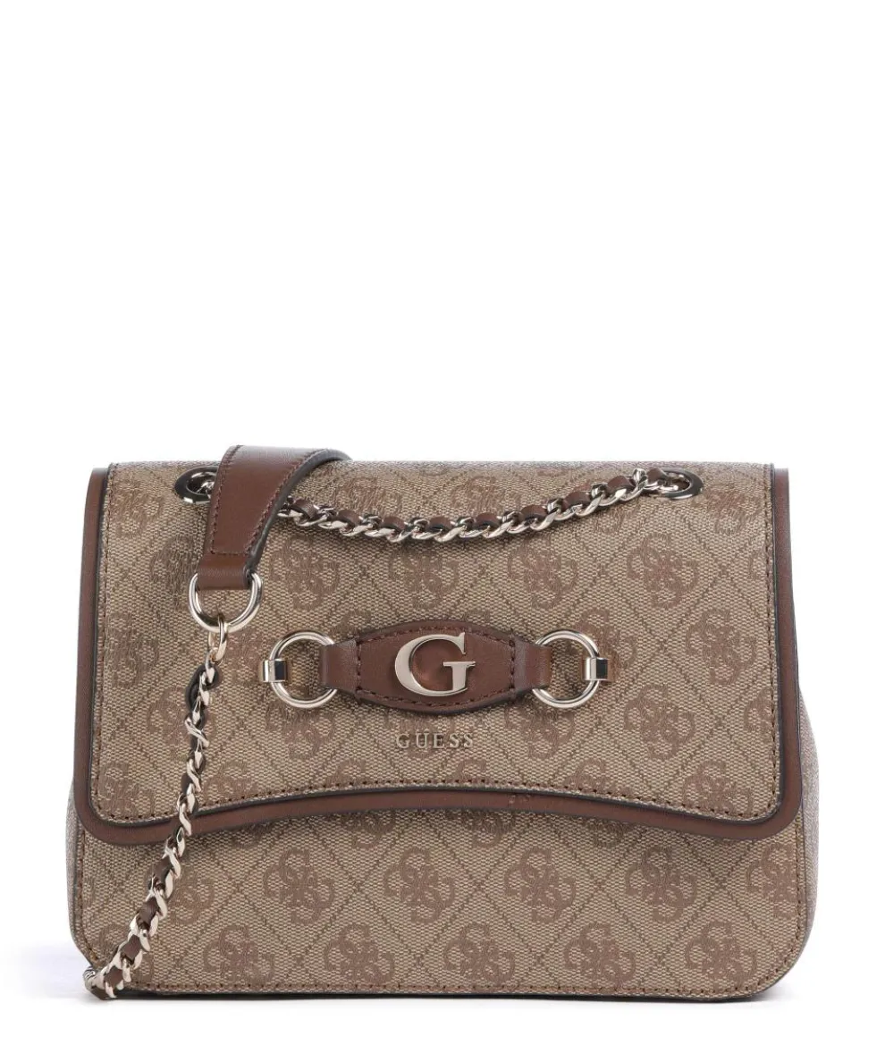 Izzy Schultertasche Lederimitat braun