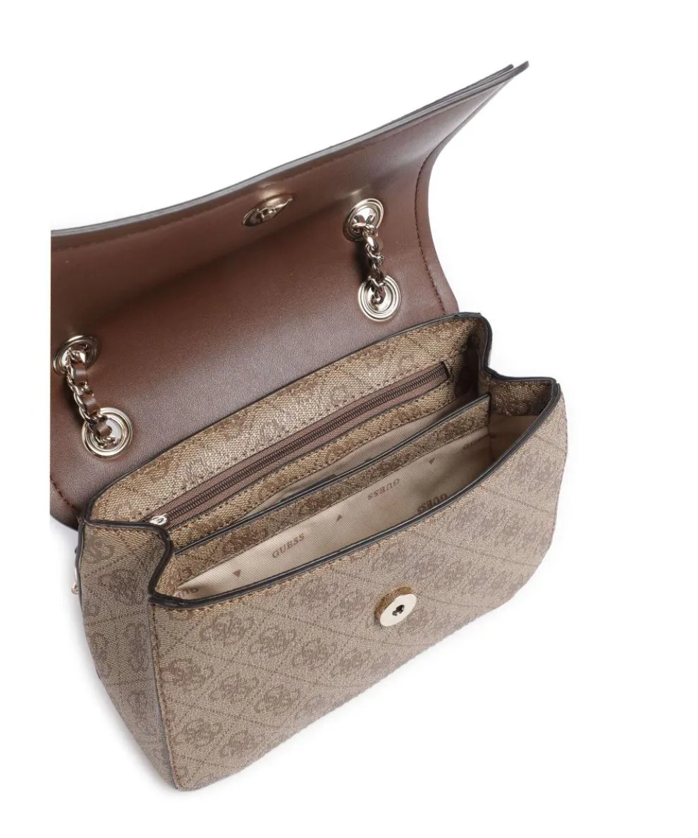 Izzy Schultertasche Lederimitat braun