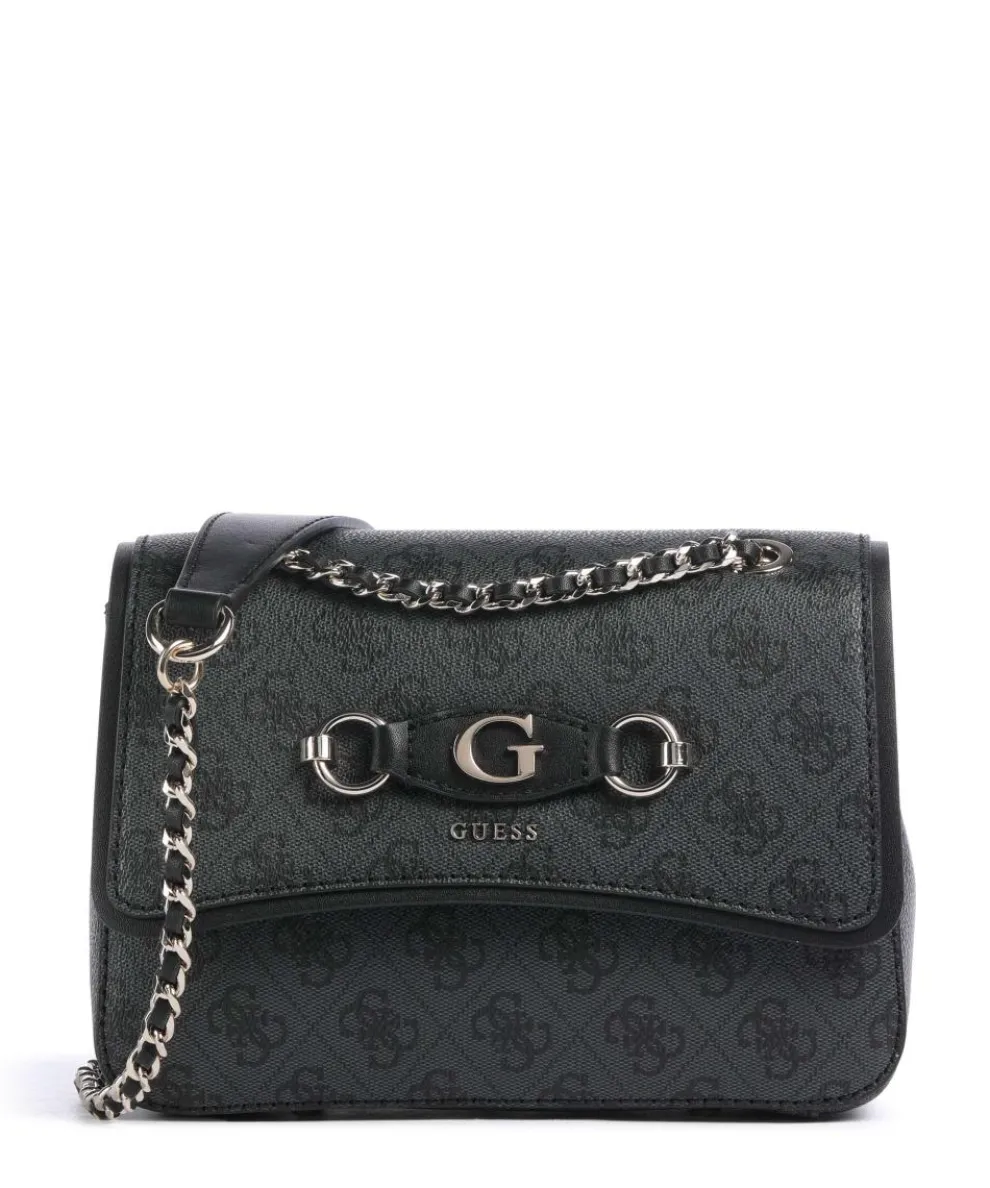 Izzy Schultertasche Lederimitat anthrazit