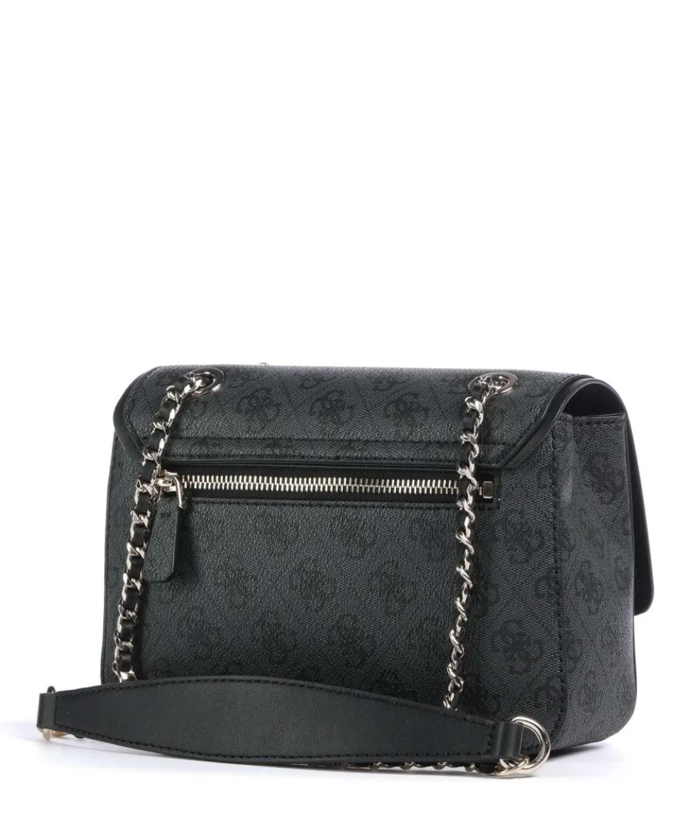 Izzy Schultertasche Lederimitat anthrazit