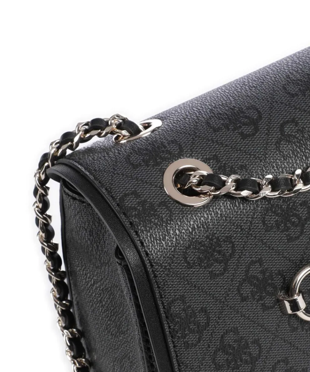 Izzy Schultertasche Lederimitat anthrazit