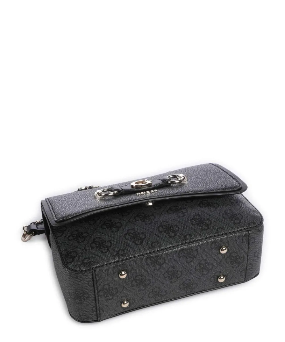 Izzy Schultertasche Lederimitat anthrazit